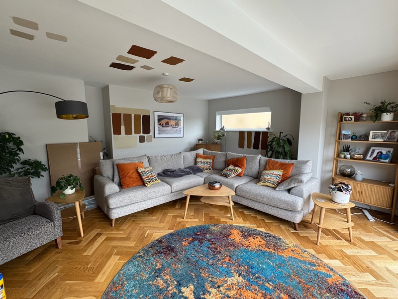 Handyman Manchester - Living room wood panelling and living room paiting