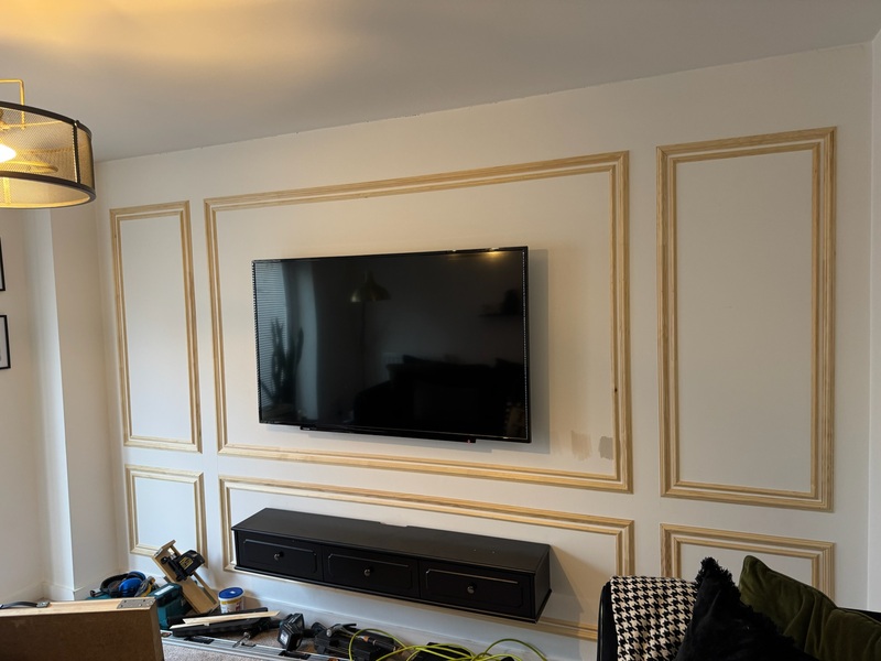 Handyman Manchester - Living room wood panelling